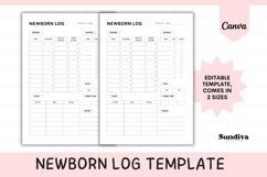 Editable Newborn Log Canva Template 1 Product Image 1