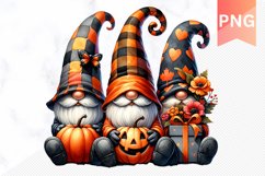 Halloween Gnome And Pumpkin Sublimation - Clipart PNG Bundle Product Image 6