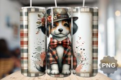 Flowers Dog Tumbler PNG Bundle, 25 Christmas Tumbler Wrap Product Image 6