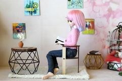 Miniature simple chair laser cut download file dollhouse fur Product Image 5