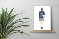 Modern Student Uniform Taegeukgi Bear Keychain PNG Product Image 2