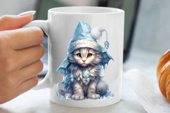 Blue Christmas Watercolor Clipart, Blue Christmas Sublimatio Product Image 5