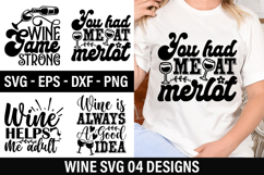 Funny Wine SVG Design - Wine Is Always A Good Idea Product Image 1