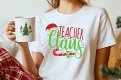 Teacher Claus Svg, Teacher Christmas Svg, Merry Teacher Svg. Product Image 5