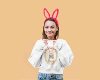 Vintage Easter Bunny Png, Coquette Easter Bunny Grandma Core Product Image 3