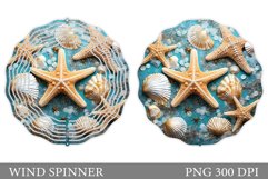 3D Seashell Wind Spinner. Sea Wind Spinner Design Product Image 1