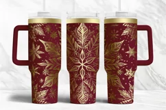 Tumbler laser svg| 40oz Tumbler Christmas Snowflakes wrap Product Image 6