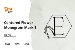 Centered Flower Monogram Mark Product Image 1