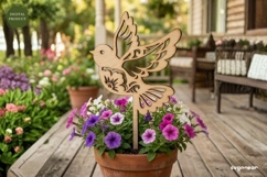 Spring Birds Garden Stakes SVG Bundle | Glowforge | Laser Product Image 5