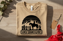 Sunset Ranch Vibes Svg, Western Cowgirl Svg, Ranch Life Svg Product Image 5