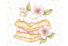 Pastel Tea Clip Art PNG with Sweets and Floral Accents Product Image 5