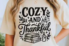 Cozy And Thankful Svg, Thanksgiving Svg, Cozy Season Svg. Product Image 6