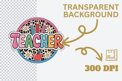 Teacher Leopard Print Daisy SVG PNG Product Image 4