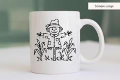 Hand Drawn Fall Scarecrow SVG Product Image 5