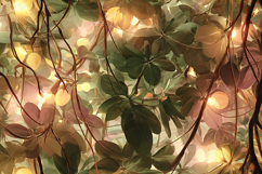 Magical Glowing Foliage Background with Warm Lights Product Image 1
