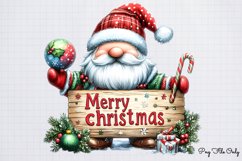 Christmas gnome Winter clipart PNG Product Image 1