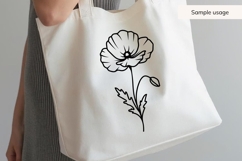 Hand Drawn Poppy Flower Stem SVG Product Image 5