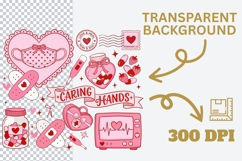 Caring Hands PNG, Nurse Valentine PNG, Healthcare Valentine Product Image 3