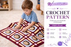 Monkey Baby Blanket Crochet Pattern PDF Product Image 1