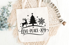 Love Peace Joy Svg, Farmhouse Christmas Svg, Winter Svg. Product Image 6