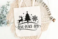 Love Peace Joy Svg, Farmhouse Christmas Svg, Winter Svg. Product Image 6