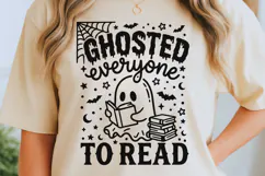 Ghosted Everyone To Read Svg, Ghost Reading Svg, Books Svg. Product Image 6