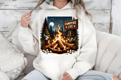 Campfire Life PNG, Night Camping &amp; S'mores Sublimation Product Image 5