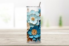 3d Spring Flowers Tumbler Wrap | 20 oz | Spring Print PNG Product Image 2