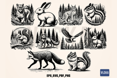 Woodland Animal Vector SVG Bundle Product Image 3
