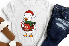 Cute Christmas Duck PNG, Candy Cane Duck Sublimation Design Product Image 4