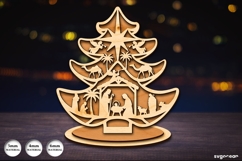 Christmas Tree Stands SVG Bundle | Glowforge | Laser Cut Product Image 2