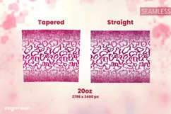 Pink Leopard Print Tumbler Wrap | Skinny 20 oz | Valentines Product Image 2
