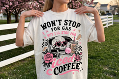 Skeleton Iced Coffee Lover PNG, Trendy Coquette Caffeine Product Image 5