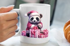 Cute Pink Christmas Animals Clipart Sublimation Product Image 5