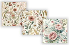 Wildflowers Wedding Seamless Pattern, Watercolor Wildflower Product Image 5