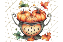Fall Cottagecore Kitchen Clipart, Cozy Autumn Kitchen PNG Product Image 5