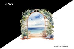 Sea View Illustration Png Product Image 1