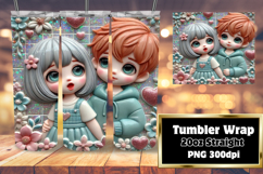 Artistic 20oz Tumbler Design , 3D Characters Product Image 1