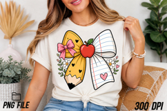 Teacher Pencil Coquette Bow PNG Positive Sublimation Product Image 5