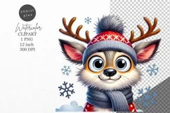 Christmas clipart, Reindeer clipart, Winter clipart Product Image 1