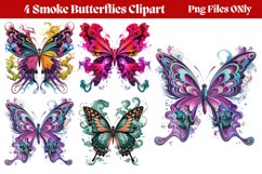 Smoke Butterflies Clipart PNG Product Image 1