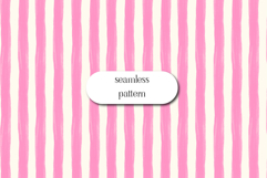 Pink Watercolor Stripe Seamless Pattern Product Image 1
