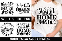 Mother&#039;s Day SVG Design - Surviving Motherhood One Prayer Product Image 1