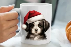 Christmas Peeking Dogs Clipart, Christmas PNG Product Image 1