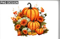 Fall Thanksgiving Pumpkins Sublimation Clipart Bundle Product Image 7