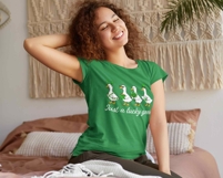 Just a lucky goose SVG PNG | Funny St. Patrick's Day Goose Product Image 3