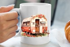 Watercolor Caravan Clipart, Caravan Clipart, Caravan Product Image 5