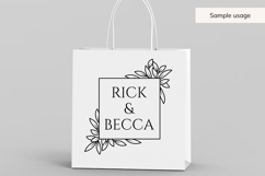 Hand Drawn Wedding Frame SVG With Corner Leaves Product Image 5