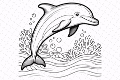 Dolphin Coloring Pages for Kids | Fun &amp; Kid-Friendly Product Image 1