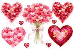 Valentine Day Heart PNG, Heart Brushstroke PNG, Love PNG Product Image 2